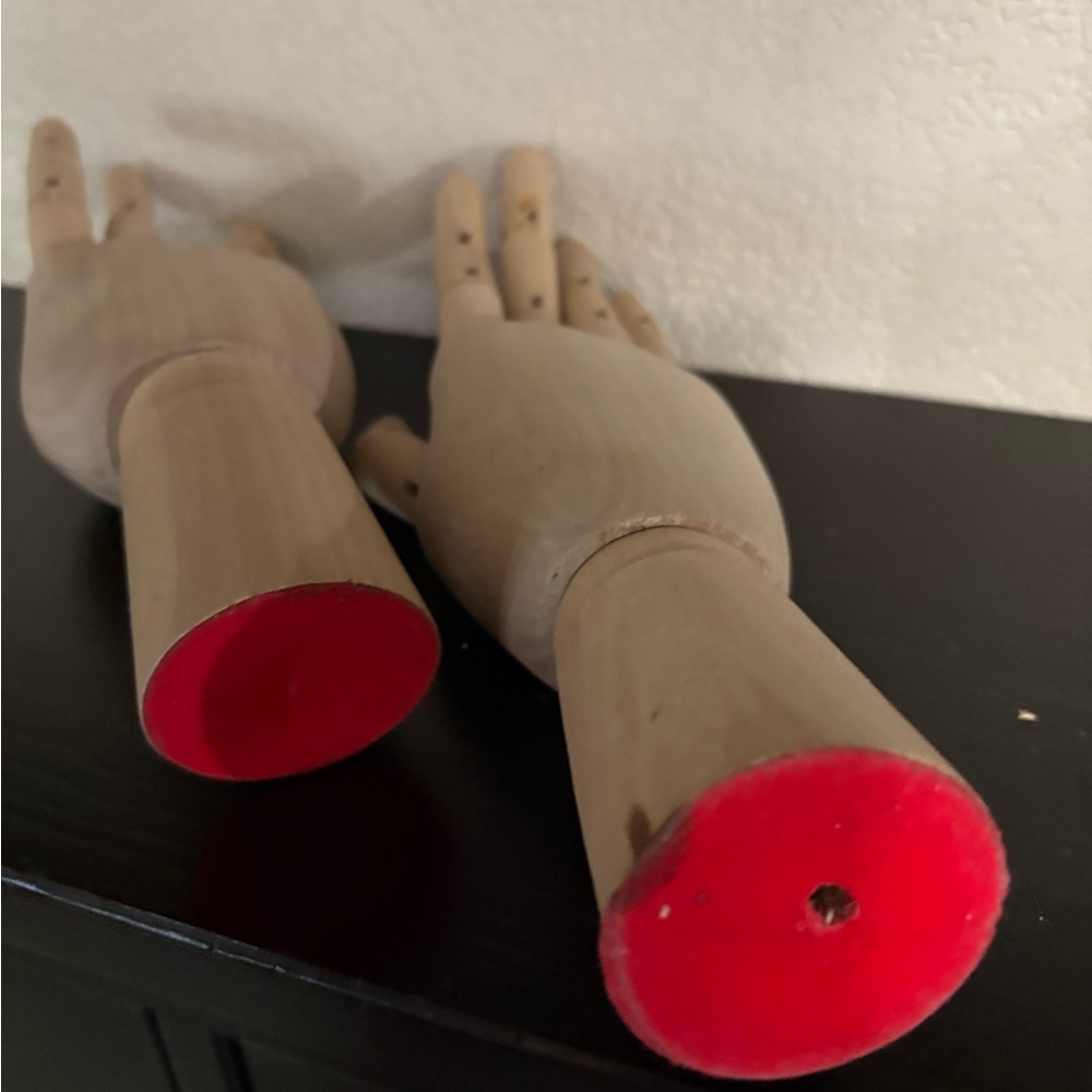 Wooden Articulated Hand Models Adjustable Wooden Hand SET Mannequin Hand Figure - Picture 3 of 3